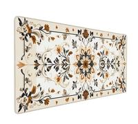 Mandala Tapis de Souris XXL 100 x 50 cm, Tapis Souris Beige sous Main Bureau avec Bords Cousus, Imperméable Mouse Pad Base en Caoutchouc Antidérapant Surface pour Gamer, PC, Cadeau Femme -lsy2603E9