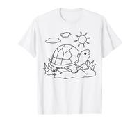 Mandala Tortue à colorier pour Les Enfants T-Shirt Graphique avec Valeur