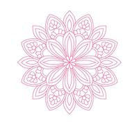 mandala tourbillonnant et bienheureux Stickers gravés 42x42cm Stickers pour vitres Rose