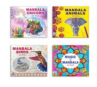 Mandala Unicorn + Animals + Birds + Magic Art Designs Pattern Colouring Books For Kids | Mandala Art | Coloring Book | Relaxation | Creativity | Mindfulness | Stress Relief | Art Therapy (Set Of 4 Boo