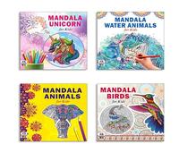 Mandala Unicorn + Sea Animals + Animals + Birds Art Designs Pattern Colouring Books For Kids | Mandala Art | Coloring Book | Relaxation | Creativity | Mindfulness | Stress Relief | Art Therapy (Set Of