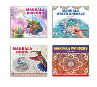 Mandala Unicorn + Sea Animals + Birds + Wonders Art Designs Pattern Colouring Books For Kids | Mandala Art | Coloring Book | Relaxation | Creativity | Mindfulness | Stress Relief | Art Therapy (Set Of