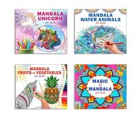 Mandala Unicorn + Sea Animals + Fruits & Vegetables + Magic Art Designs Pattern Colouring Books For Kids | Mandala Art | Coloring Book | Relaxation | Creativity | Mindfulness | Stress Relief | Art The
