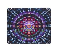Mandala Violet Et Bleu, Tie-Dye Coloré Universel Mouse Pad Portable Tapis Souris Bords Cousus Tapis De Souris pour Travail Ordinateur Gamer 25X30Cm