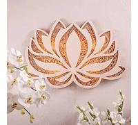 Mandala Yoga Room Night Light, Mandala Applique Murale Multicouche Découpée Au Laser Sculpté LED Élégant Mandala Suspendu MDF Panneaux Lampe Décoration (lotus)