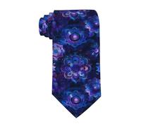 Mandalas Bleus Et Violets Homme Cravate De Fête Fantaisie Cravate Élégante Cravates De Mariage Pour Mariage Bureau Travail