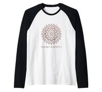 Mandalas Floraux, Harmonie dorée, Motif fougère Or Rose Manche Raglan
