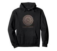 Mandalas Floraux, Harmonie dorée, Motif fougère Or Rose Sweat à Capuche