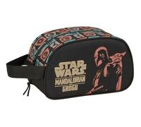 Mandalorian & GROGU - Trousse scolaire pour enfant moyenne avec poignée, trousse de toilette, adaptable au chariot, facile à nettoyer, confortable et polyvalent, qualité et résistance, 26 x 12 x 15 cm