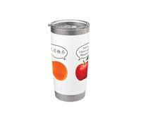 Mandarin Apple Chinois Anglais Pun Funny Language Design Gobelet isotherme en acier inoxydable double paroi