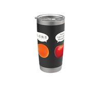 Mandarin Apple Chinois Anglais Pun Funny Language Design Gobelet isotherme en acier inoxydable double paroi
