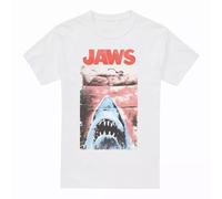 mandarin creative ltd Jaws Punk Poster Unisex T Shirt, White, Blanc, XXL Mixte
