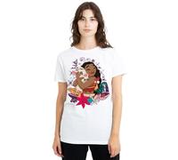 mandarin creative ltd Moana Pua Hei Love Ladies T Shirt, White, Blanc, M Femme