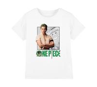 mandarin creative ltd One Piece Zoro Kids T Shirt, Blanc, 12-13 Ans Garçon