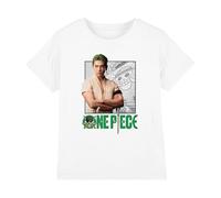 mandarin creative ltd One Piece Zoro Kids T Shirt, Blanc, 9-10 Ans Garçon