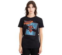 mandarin creative ltd Spiderman Spidey Senses Tingling Ladies T Shirt, Black, Noir, XXL Femme