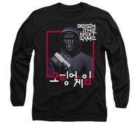 mandarin creative ltd Squid Game Front Man Korean Logo Unisex Long Sleeve T Shirt, Noir, L Mixte