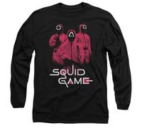 mandarin creative ltd Squid Game Guards at The Ready Unisex Long Sleeve T Shirt, Noir, L Mixte