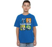 mandarin creative ltd Star Clone Wars Grid Unisex Kids T Shirt Tricot, Bleu Roi, 5-6 Ans Garçon