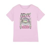 mandarin creative ltd Star Wars Hippie Grogu Girls T Shirt, Rose, 3-4 Ans Fille