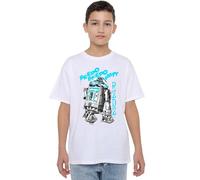 mandarin creative ltd Star Wars R2d2 Graff Unisex Kids T Shirt, Blanc, 12-13 Ans Garçon