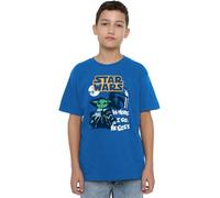 mandarin creative ltd Star Wars Swipe Grogu Unisex Kids T Shirt, Bleu Marine, 12-13 Ans Garçon