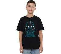 mandarin creative ltd Star Wars Vader Distressed Unisex Kids T Shirt, Noir, 9-10 Ans Garçon