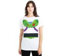 mandarin creative ltd Toy Story Buzz Lightyear Costume Ladies T Shirt, White, Blanc, L Femme