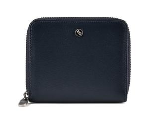 Mandarina Duck Downtown Porte-monnaie Protection RFID Cuir véritable 10 cm bleu