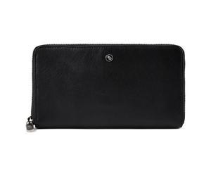 Mandarina Duck Downtown Porte-monnaie Protection RFID Cuir véritable 19.5 cm noir