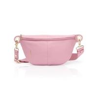 Mandarina Duck Sac banane en cuir doux pour femme, Rose lilas, Taglia Unica