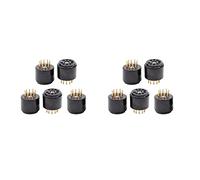 MANDDLAB Lot de 10 tubes sous vide à 9 broches pour 6DJ8 12AX7 ECC83 B339 CV492 6L13 12AU7 ECC82 B329 Hifi Tube AMP Plaqué or