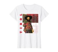 Mander ES isch Zeit Andreas Hofer Tyrol T-Shirt Graphique avec Valeur, Femme, Blanc, XS