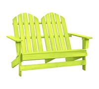 Mandloder Adirondack Banc de jardin 2 places en bois massif vert pour jardin et terrasse, 119,5 x 85,5 x 89,5 cm, meubles de jardin d'extérieur stables avec design ergonomique, résistant aux