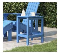 Mandloder Adirondack Table de jardin en polyéthylène haute densité résistant aux intempéries Bleu océan 38 x 38 x 46 cm Table d'appoint durable pour extérieur, balcon, terrasse, faible entretien