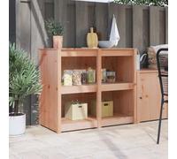 Mandloder Armoire de cuisine marron aspect chêne 106 x 55 x 92 cm en pin massif avec 4 étagères, durable, polyvalente, pour cuisine, salle à manger, stockage, espace de rangement pratique