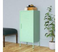 Mandloder Armoire de rangement en acier robuste - 2 étagères - Réglable en hauteur - Pour garage, bureau, cuisine - 42,5 x 35 x 101,5 cm - Vert menthe