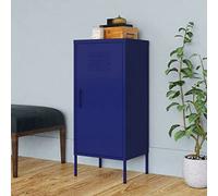 Mandloder Armoire de rangement polyvalente en acier robuste avec 2 étagères - 42,5 x 35 x 101,5 cm - Bleu marine