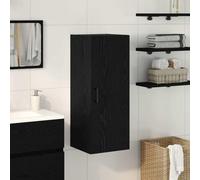 Mandloder Armoire murale, chêne noir, 34,5 x 34 x 90 cm, en matériau dérivé du bois, armoire suspendue avec porte, espace de rangement pour salon, chambre à coucher, bureau, rangement polyvalent