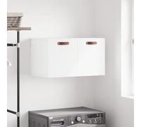 Mandloder Armoire murale en bois blanc 60 x 36,5 x 35 cm pour cuisine, salle de bain ou garage, armoire suspendue polyvalente avec espace de rangement