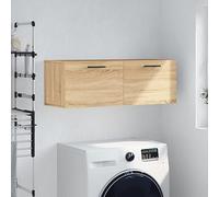 Mandloder Armoire murale en chêne Sonoma - 100 x 36,5 x 35 cm - En bois - Pour cuisine, salle de bain, garage, bureau - Solution de rangement polyvalente avec espace de rangement et surface de