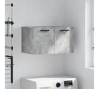 Mandloder Armoire murale, gris béton, 60 x 36,5 x 35 cm, en bois robuste, armoire suspendue pour cuisine, salle de bain, bureau, solution de rangement polyvalente