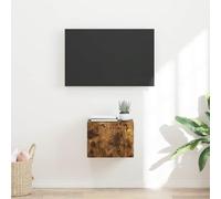 Mandloder Armoire TV murale - Chêne fumé - 60 x 31 x 29,5 cm - Design moderne pour le salon - Rangement élégant des médias - Matériau en bois durable