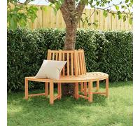 Mandloder Banc Circulaire Demi-Rond Ø160 cm en Bois Massif de Teck, Siège Ergonomique pour Arbre, Meuble d'Extérieur Résistant aux Intempéries, Idéal Jardin Terrasse
