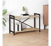 Mandloder Bibliothèque en chêne Sonoma - 80 x 30 x 48,5 cm - Design industriel - Compartiments ouverts - Pieds réglables - Charge maximale : 20 kg