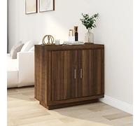 Mandloder Buffet marron aspect chêne 80 x 40 x 75 cm avec 2 portes pour salon, couloir, bureau