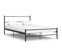 Mandloder Cadre de Lit Métal Noir 160x200cm, Tête de Lit Intégrée, Robuste, Soutien Optimal, Grand Espace Rangement, Design Industriel Élégant pour Chambre