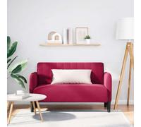 Mandloder Canapé deux places bordeaux de 109 cm de large, en velours doux, avec cadre en contreplaqué solide, pour salon, chambre d'amis, idéal pour se détendre et lire, charge maximale de 220 kg