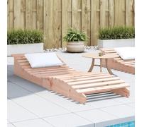 Mandloder Chaise longue en bois massif Douglas - 205 x 60 x 31,5 cm - Ergonomique - En forme de S - Robuste - Pour piscine et extérieur - Longue durée de vie - En bois non traité