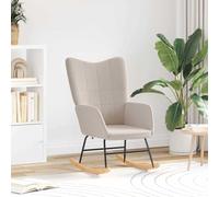 Mandloder Fauteuil à bascule gris clair, tissu Sherpa, cadre en métal, chaise à bascule confortable pour salon, chambre à coucher, bureau, design moderne, charge maximale : 110 kg